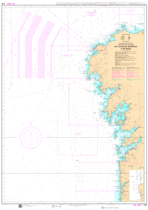 CARTA IHM 41B DE LAS ISLAS SISARGAS A RIO MIÑO